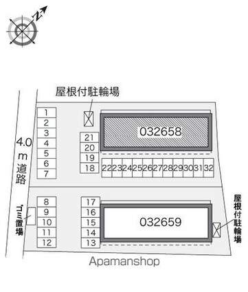 レオパレスＳＡＩＪＹＯ　Ⅰ号[1K/28.02m2]の配置図
