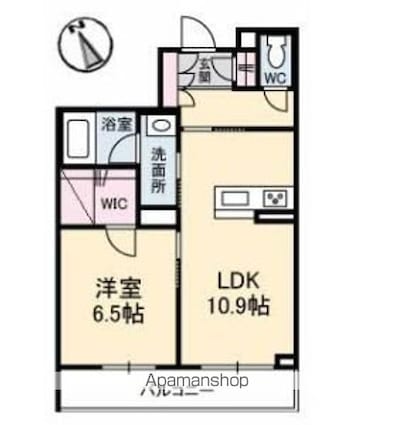 リーストソフィア[1LDK/45.3m2]の間取図