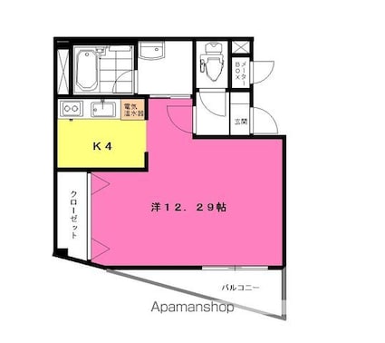 プレシャスクローバー[1R/37.3m2]の間取図