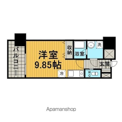 サンクレール荒川ブランガーデン[1R/27.43m2]の間取図