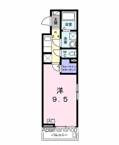 岐阜市清住町のアパートの間取り