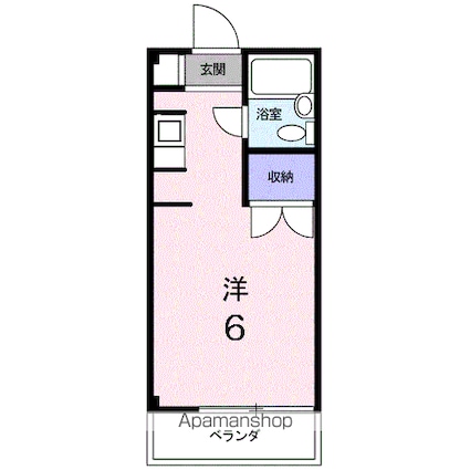 コーポスバル[1R/18.1m2]の間取図
