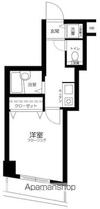 東京都港区三田５丁目[1K/20.22m2]の間取図