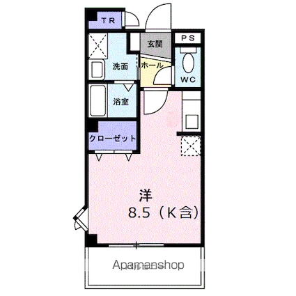 ヴァンテ　コリーヌ南流山[1R/24.39m2]の間取図