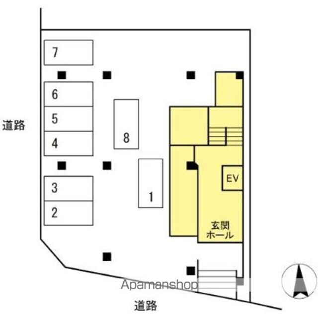 六本木コート[2LDK/99.5m2]の配置図