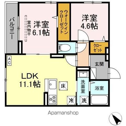 D PAINA 鴨居IIの間取り写真