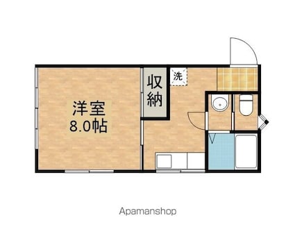 ロイヤルメゾン[1K/26.44m2]の間取図