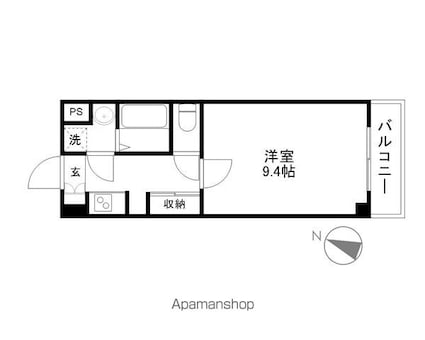エンゼルプラザ　瀬田駅前[1K/27.72m2]の間取図