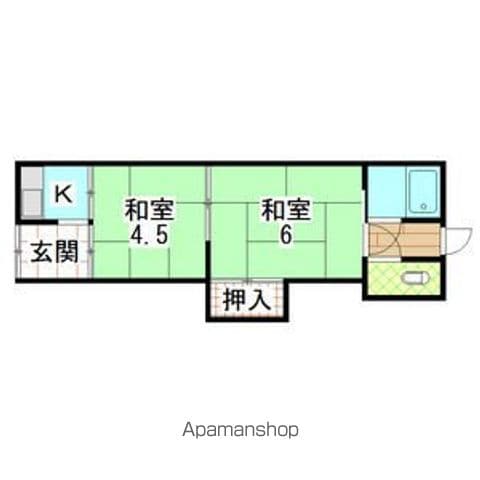 大阪市谷町線 大日駅 徒歩15分 1階建 築57年の間取り写真