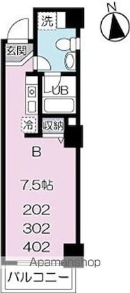 東京都府中市八幡町１丁目[1R/23.14m2]の間取図