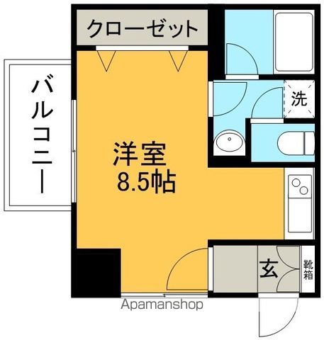 サテンドール黒髪の間取り写真