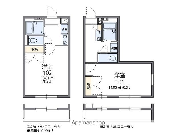 レオパレスベルヴィル湘南の間取り写真