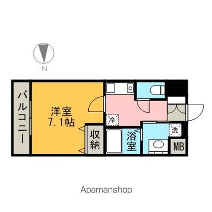 アルバ大須[1K/24.96m2]の間取図