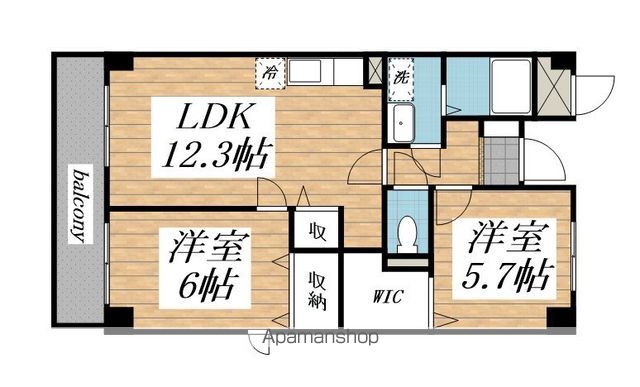 【鹿嶋市大字平井のマンションの間取り】