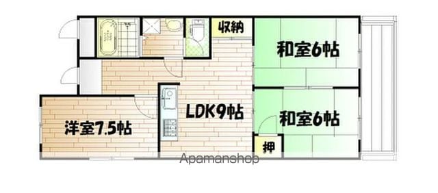 田中センターマンションの間取り写真