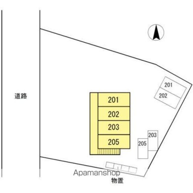 ヴィガ中居林[1R/23.63m2]の配置図
