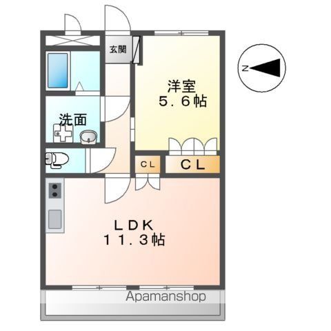 メゾンドコンフォース　Ⅰの間取り