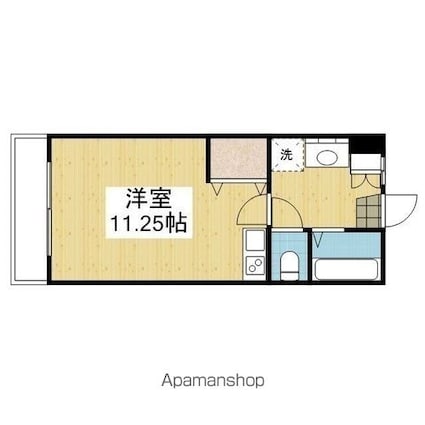 アルト小坂[1R/25.2m2]の間取図