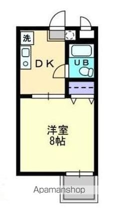 栗林　ＫＯＨＡＲＵＢＩリツリンコハルビ[1K/26.24m2]の間取図