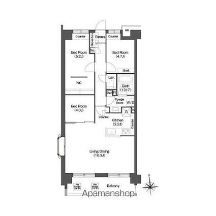 コンフォリア高島平[3LDK/75.6m2]の間取図