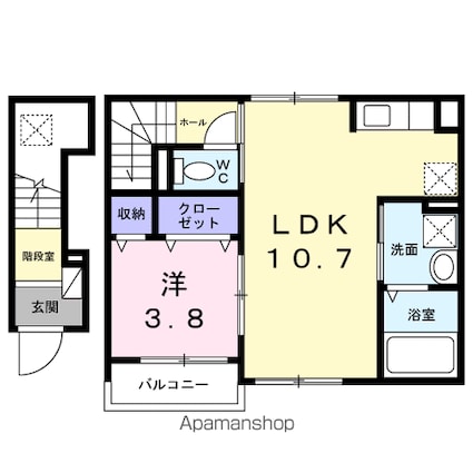 メゾン　ノブレス[1LDK/41.63m2]の間取図