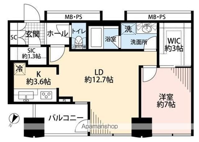 シティタワー新宿新都心の間取り写真