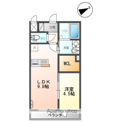 仮）神立東アパート[1LDK/36m2]の間取図