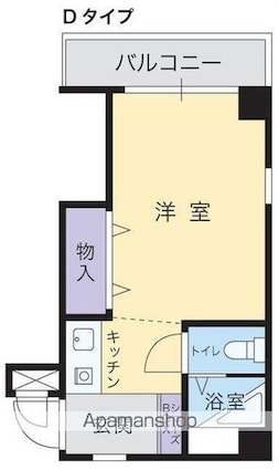 アルファエステート昭和町[1K/18.95m2]の間取図