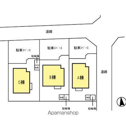 ファベルテンポ和田東　Ａ棟[3LDK/79.78m2]の配置図