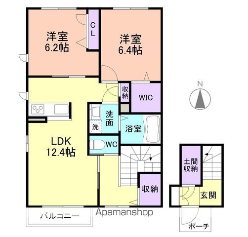 【和歌山市内原のハイツの間取り】