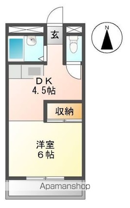 ニュー今井堂マンション[1DK/25.78m2]の間取図