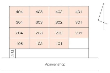 プレシャスタイム松島[1K/33.68m2]の配置図