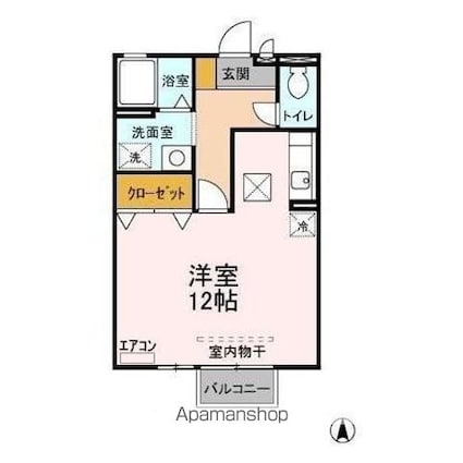 アークグレイスＩＩ[1R/33.39m2]の間取図