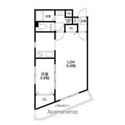 ショコラヒルズ[1LDK/37.31m2]の間取図