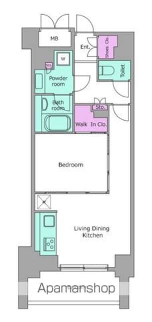 レジディア水道橋[1LDK/42.2m2]の間取図