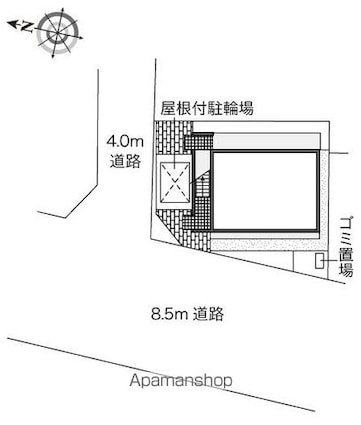 レオパレスピュア[1K/19.87m2]の配置図