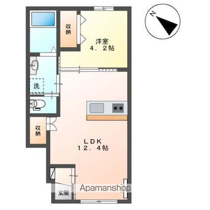 仮）羽生市西スターテラスⅡ・Ｌ[1LDK/40.03m2]の間取図