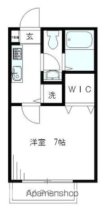 ａｆａｂｌｅ（アファブル）[1K/23.18m2]の間取図