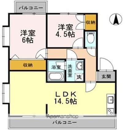 アメージング・エステート[2LDK/56.7m2]の間取図