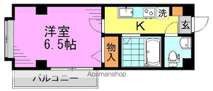 東京都杉並区高円寺南１丁目[1K/21.25m2]の間取図