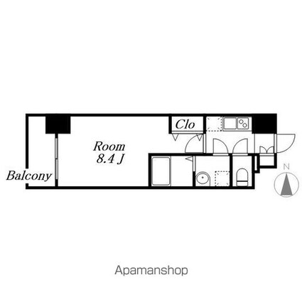 ＳーＲＥＳＩＤＥＮＣＥ山王[1K/25.27m2]の間取図