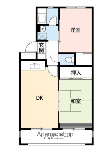 【福岡市早良区南庄のアパートの間取り】