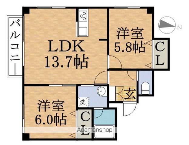 グラードエルヴィータ円山の間取り写真