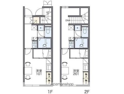 レオパレス葉月[1K/28.02m2]の間取図