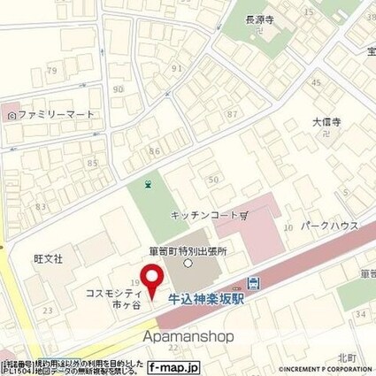 東京都新宿区箪笥町[1K/25.63m2]の周辺1