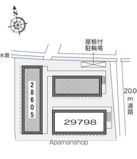 レオパレスパル北方Ⅰ[1K/20.28m2]の駐車場