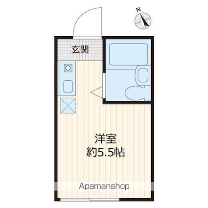 メゾンわかば[1R/12.5m2]の間取図