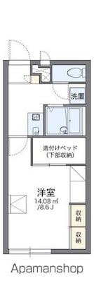 レオパレスｗｉｔｈ[1K/23.18m2]の間取図