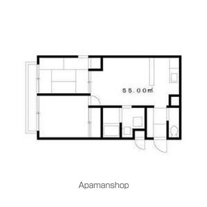ロイヤルオーク[2LDK/55m2]の間取図