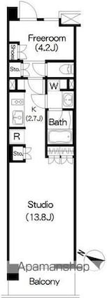Ｂｒｉｌｌｉａ　ｉｓｔ　三軒茶屋　アイビーテラス[1R/45.27m2]の間取図